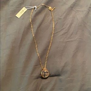 NWT Tory Burch Color Frete T Charm Short Necklace